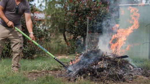 outdoor burning of biowaste