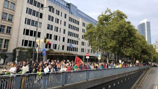 massive protests took place in Brussels